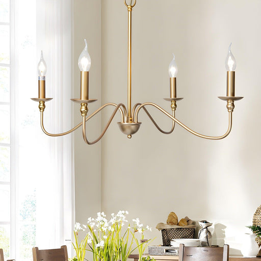 Timeless Gold Candle Chandelier-DWHOME