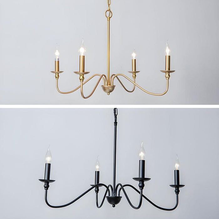 Timeless Gold Candle Chandelier-DWHOME