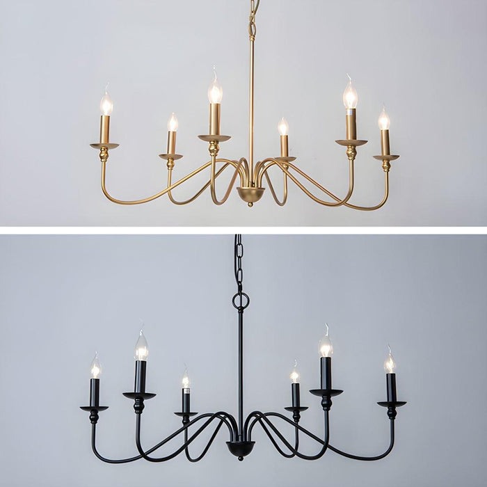 Timeless Gold Candle Chandelier-DWHOME
