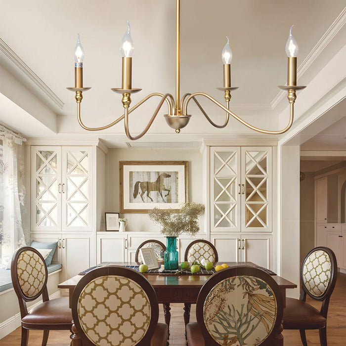 Timeless Gold Candle Chandelier-DWHOME