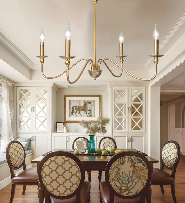 Timeless Gold Candle Chandelier-DWHOME