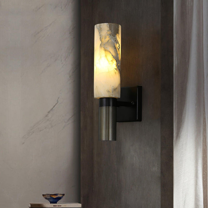 Torch Alabaster Sconce-DWHOME