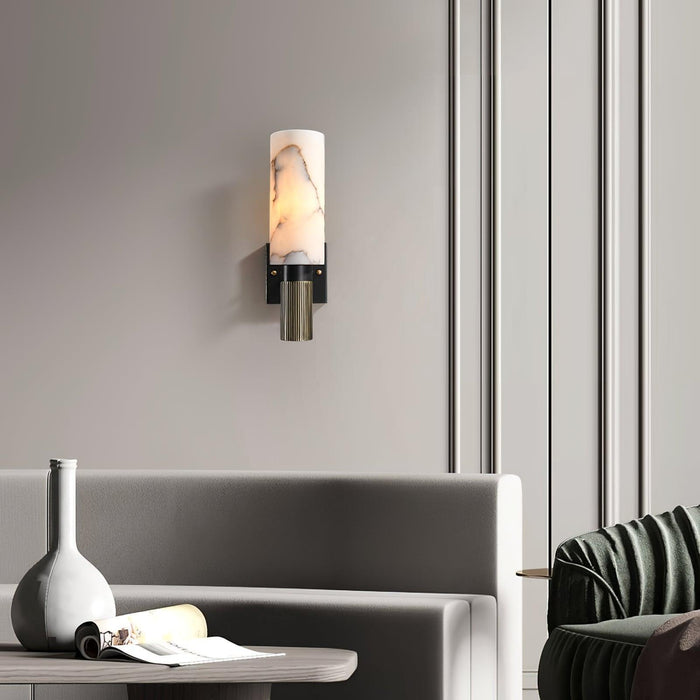 Torch Alabaster Sconce-DWHOME