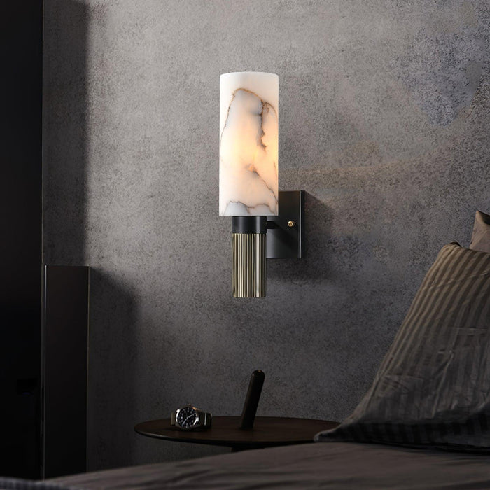 Torch Alabaster Sconce-DWHOME