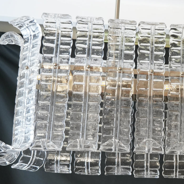 Transparent Murano Leaf Shaped Chandelier-DWHOME