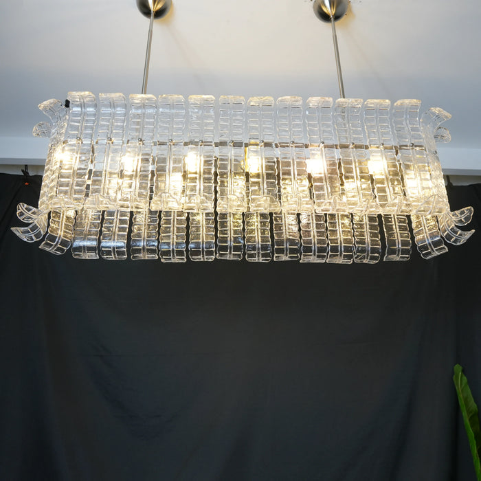 Transparent Murano Leaf Shaped Chandelier-DWHOME