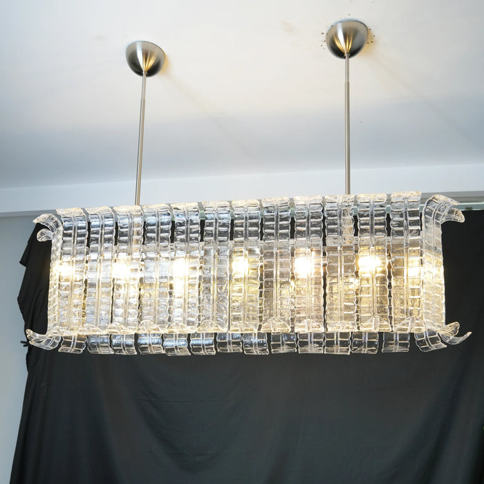 Transparent Murano Leaf Shaped Chandelier-DWHOME