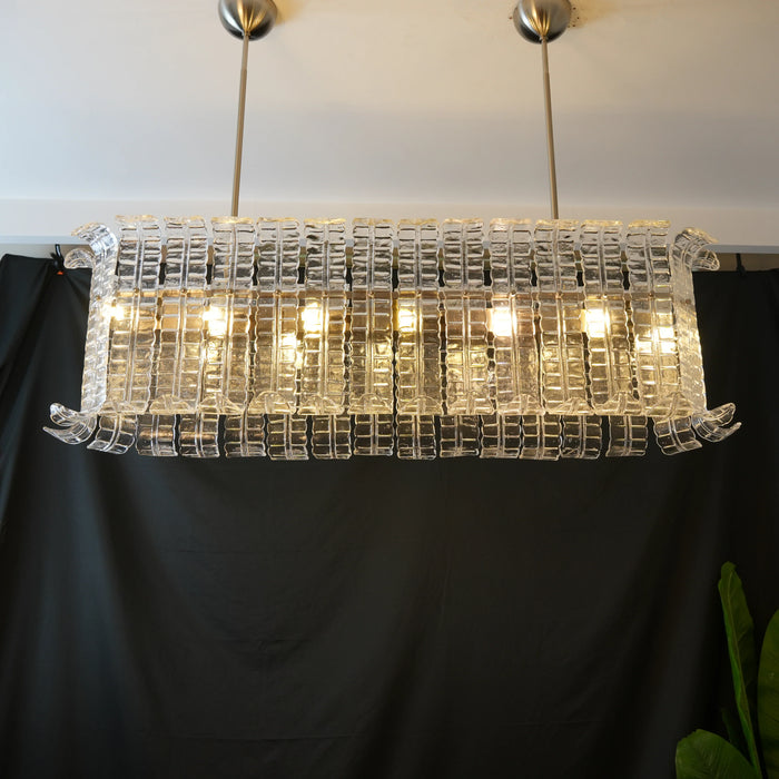 Transparent Murano Leaf Shaped Chandelier-DWHOME