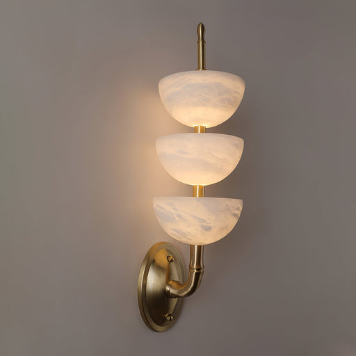 Triple Alabaster Wall Sconce-DWHOME