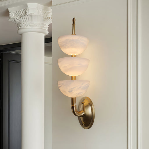 Triple Alabaster Wall Sconce-DWHOME