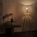 Tripod Wooden Rattan Floor Lamp - DWHOME