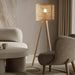 Tripod Wooden Rattan Floor Lamp - DWHOME