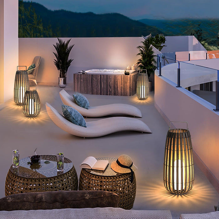 Tropic Braid Lantern Outdoor Lamp-DWHOME