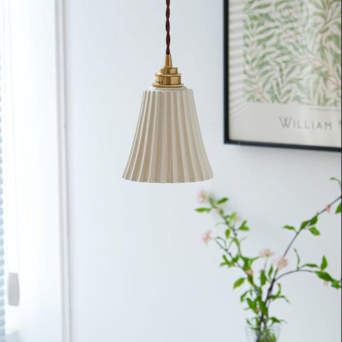 Trumpet Ceramic Pendant Light-DWHOME