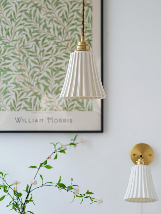 Trumpet Ceramic Pendant Light-DWHOME