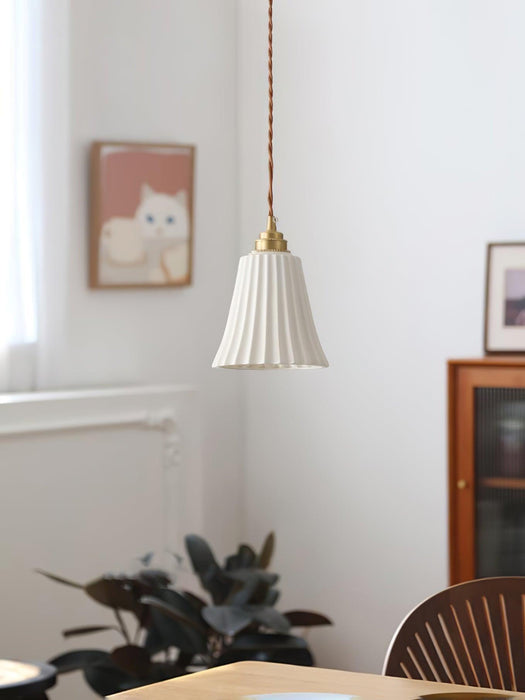 Trumpet Ceramic Pendant Light-DWHOME