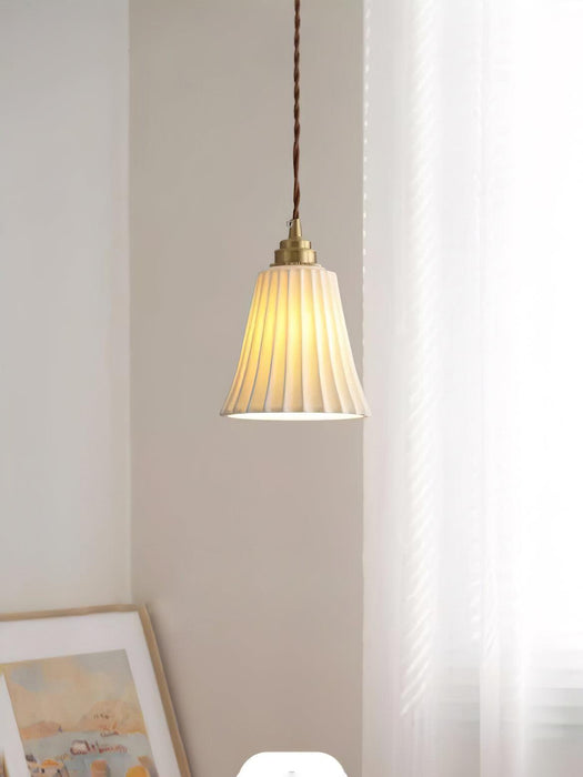 Trumpet Ceramic Pendant Light-DWHOME