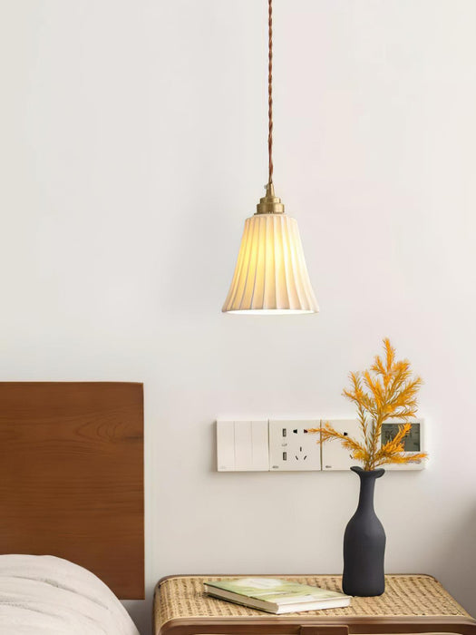 Trumpet Ceramic Pendant Light-DWHOME