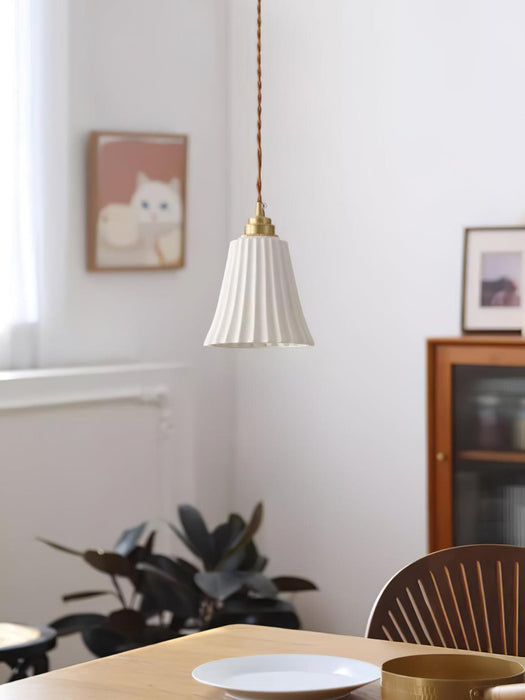 Trumpet Ceramic Pendant Light-DWHOME