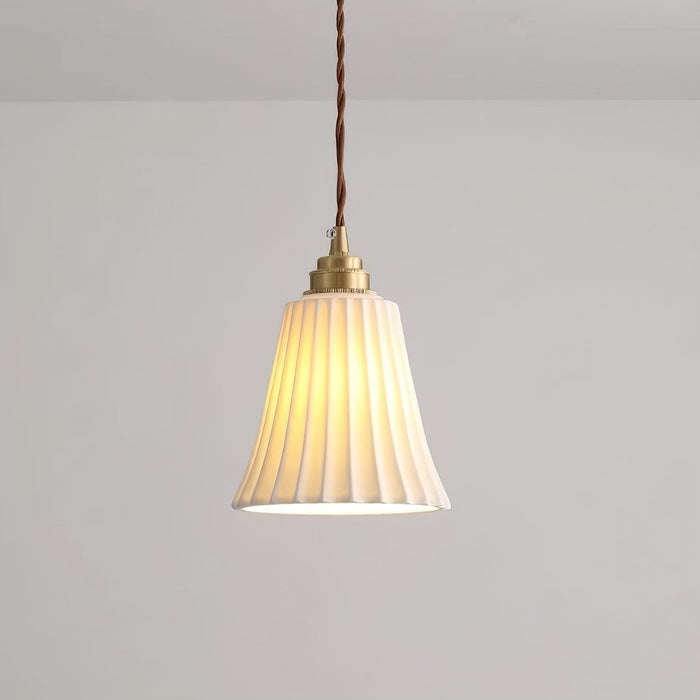 Trumpet Ceramic Pendant Light-DWHOME