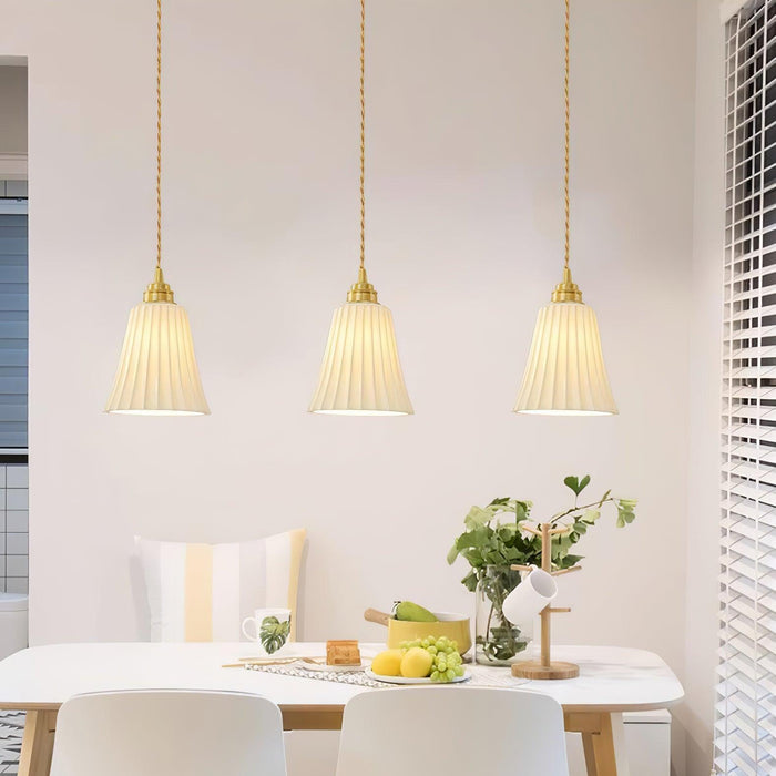 Trumpet Ceramic Pendant Light-DWHOME