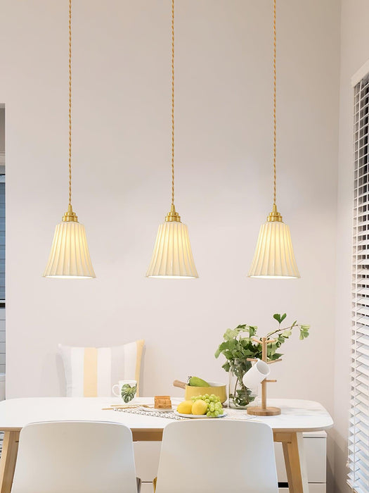 Trumpet Ceramic Pendant Light-DWHOME