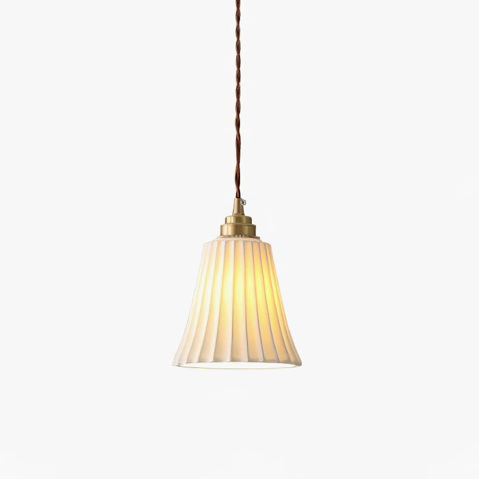 Trumpet Ceramic Pendant Light-DWHOME
