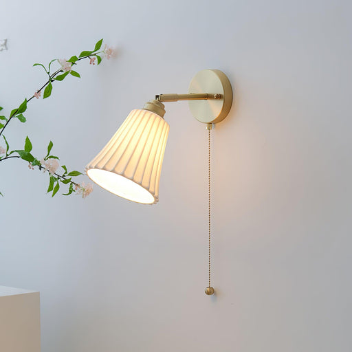 Trumpet Ceramic Wall Light-DWHOME