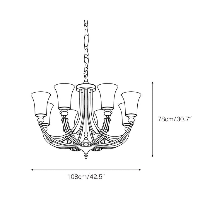 Tuileries Glass Chandelier-DWHOME