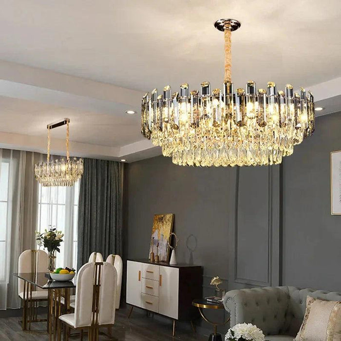 Tuna Luxury Modern Crystal Round Chandelier - DWHOME