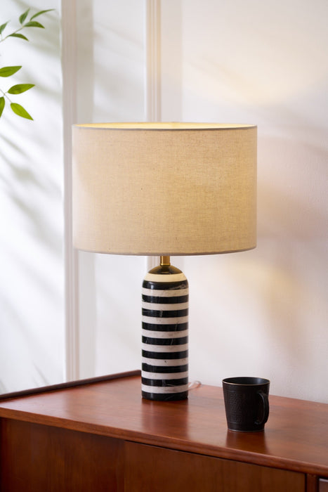 Tuxedo Marble Table Lamp-DWHOME