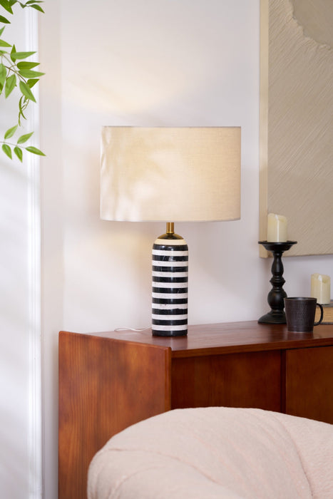 Tuxedo Marble Table Lamp-DWHOME