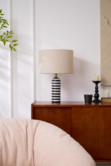 Tuxedo Marble Table Lamp-DWHOME