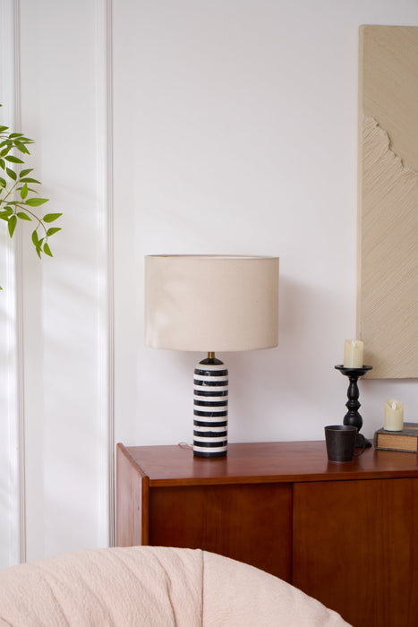 Tuxedo Marble Table Lamp-DWHOME