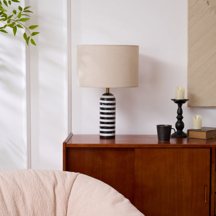 Tuxedo Marble Table Lamp-DWHOME