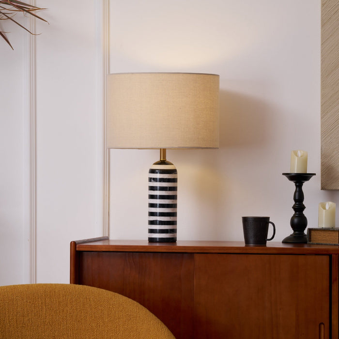 Tuxedo Marble Table Lamp-DWHOME