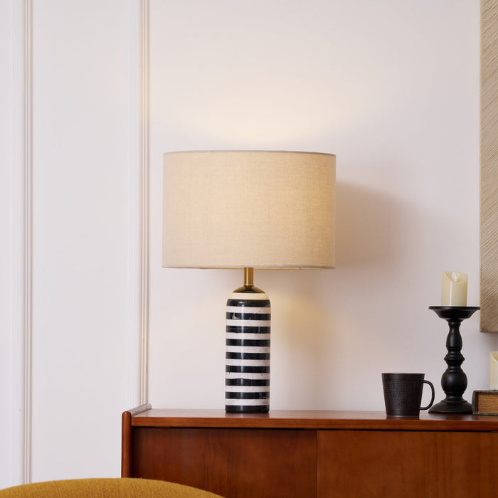 Tuxedo Marble Table Lamp-DWHOME