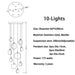 Tuya Marble Large Hanging Stairwell Lighting Chandelier - DWHOME