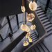 Tuya Marble Large Hanging Stairwell Lighting Chandelier - DWHOME