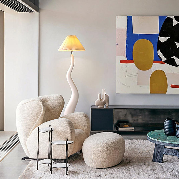 Twisted Pleated Floor Lamp-DWHOME