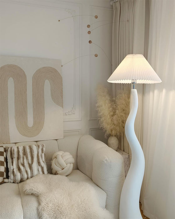 Twisted Pleated Floor Lamp-DWHOME