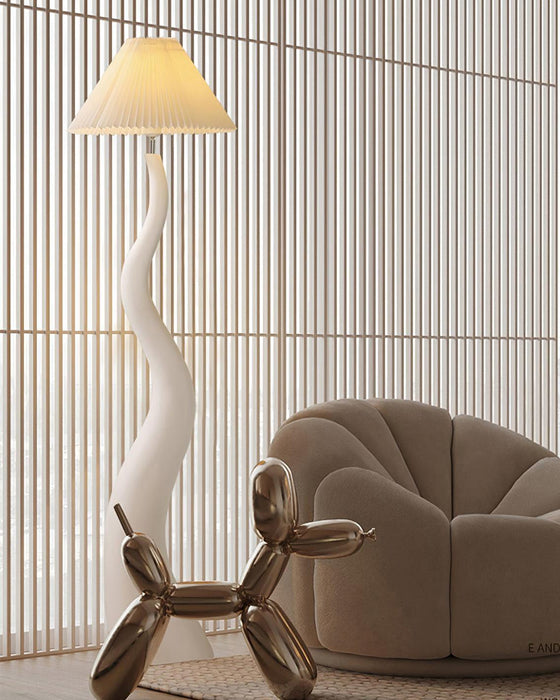 Twisted Pleated Floor Lamp-DWHOME
