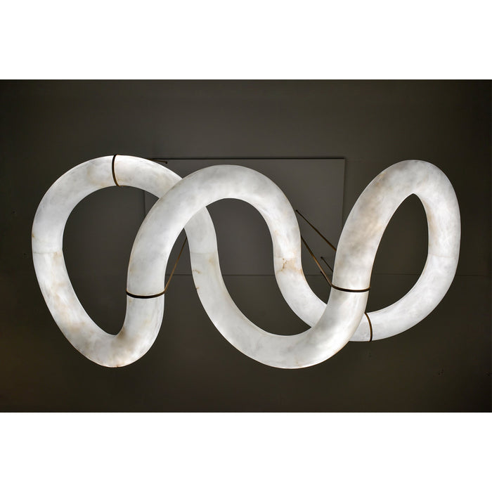 Twisted Ring Alabaster Chandelier-DWHOME