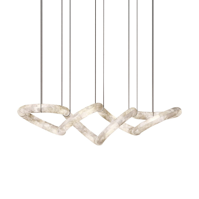 Twisted Ring Alabaster Chandelier-DWHOME