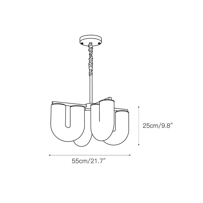 U Shaped Chandelier