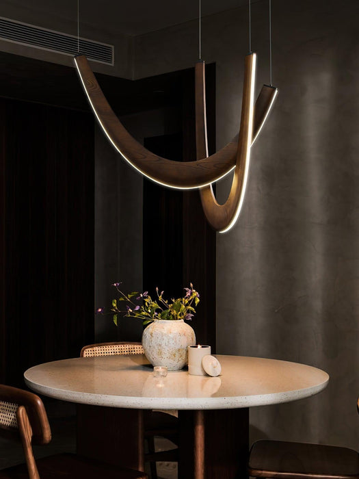 U Wooden Pendant Lamp-DWHOME