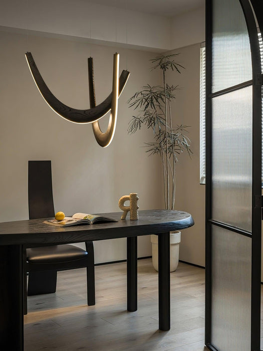 U Wooden Pendant Lamp-DWHOME