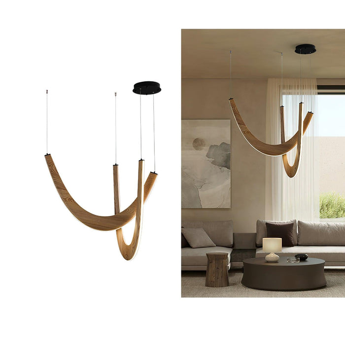 U Wooden Pendant Lamp-DWHOME
