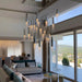 Ulas Modern Crystal Cascade LED Pendant Chandelier - DWHOME