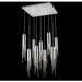 Ulas Modern Crystal Cascade LED Pendant Chandelier - DWHOME